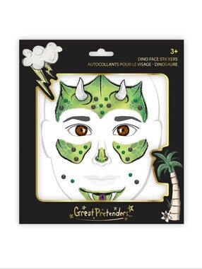 Dinosaur Face Stickers - SET OF 2